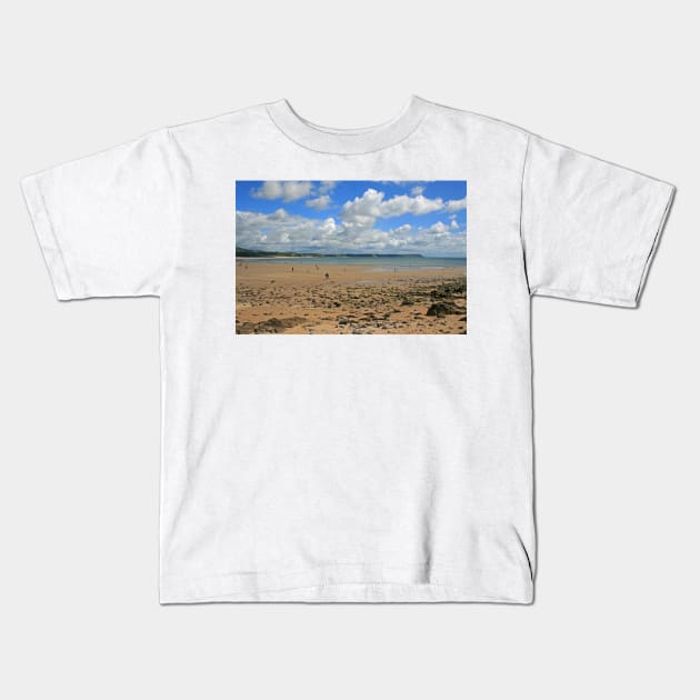 Gower Peninsula, Oxwich Bay Kids T-Shirt by RedHillDigital